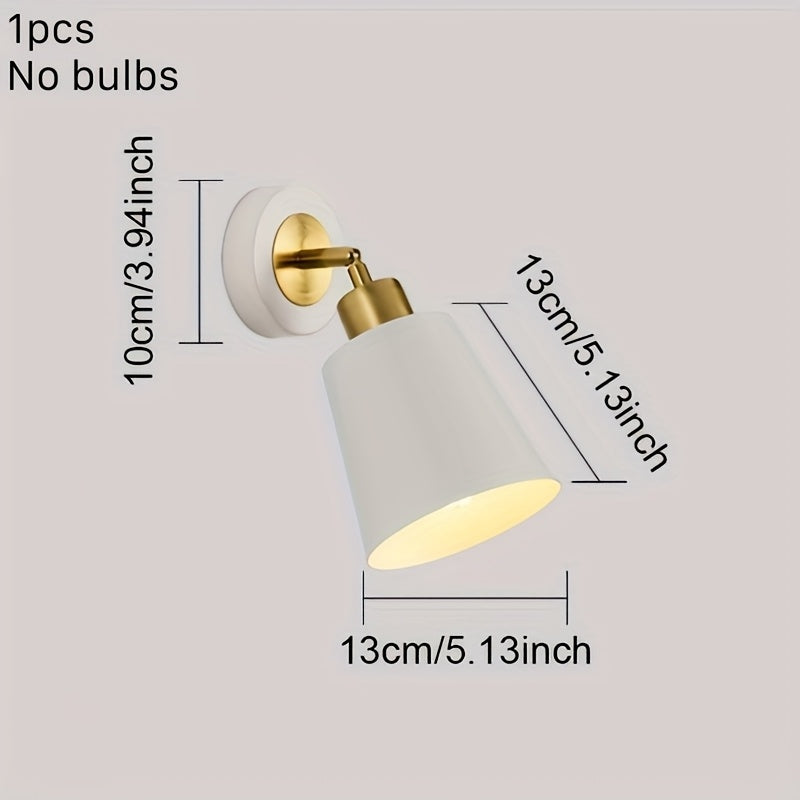 Modern Metal Wall Sconce Light | Adjustable Bedroom and Living Room Wall Lamp In Cast Iron