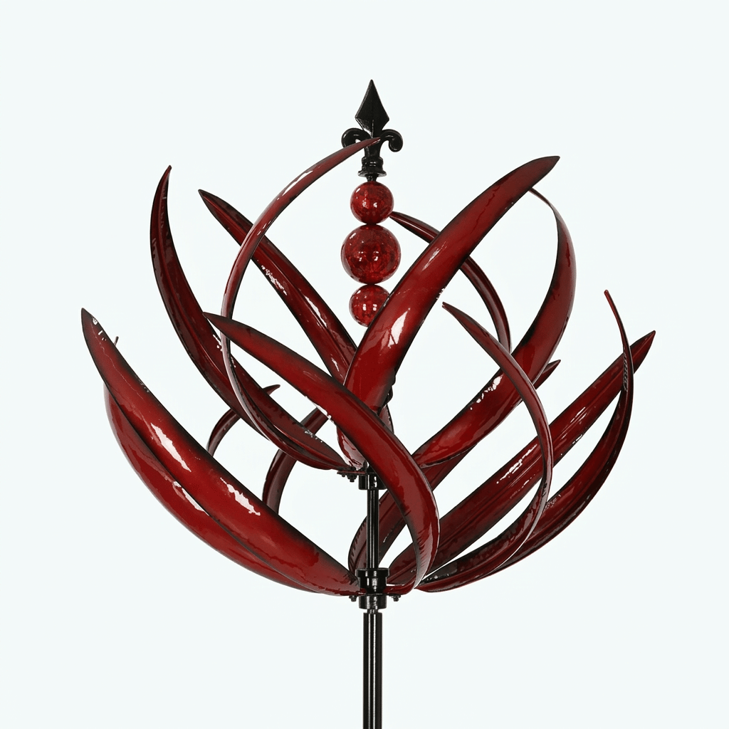 Decorative Garden Wind Spinner | Weather Resistant Kinetic Metal Yard Decor For Lawns and Patios
