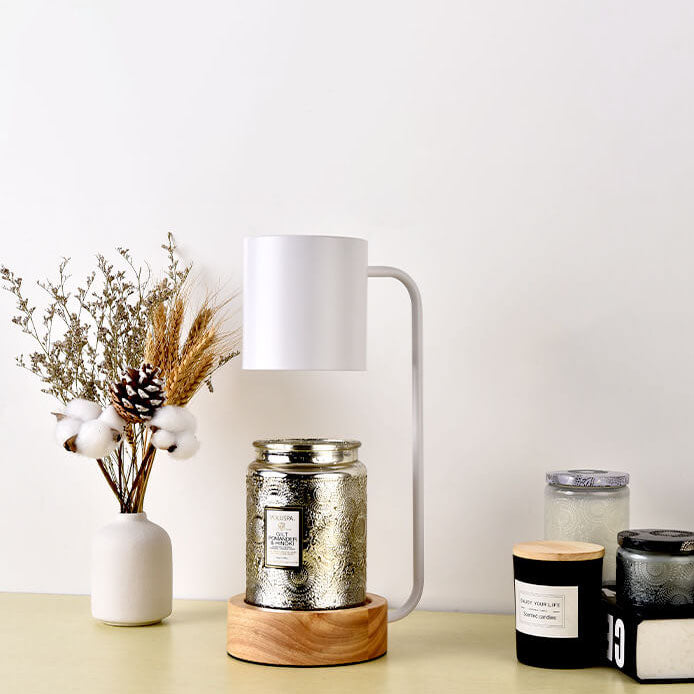 Japanese Minimalist Table Lamp | Wood and Metal Design For Bedsides, Studies and Console Tables