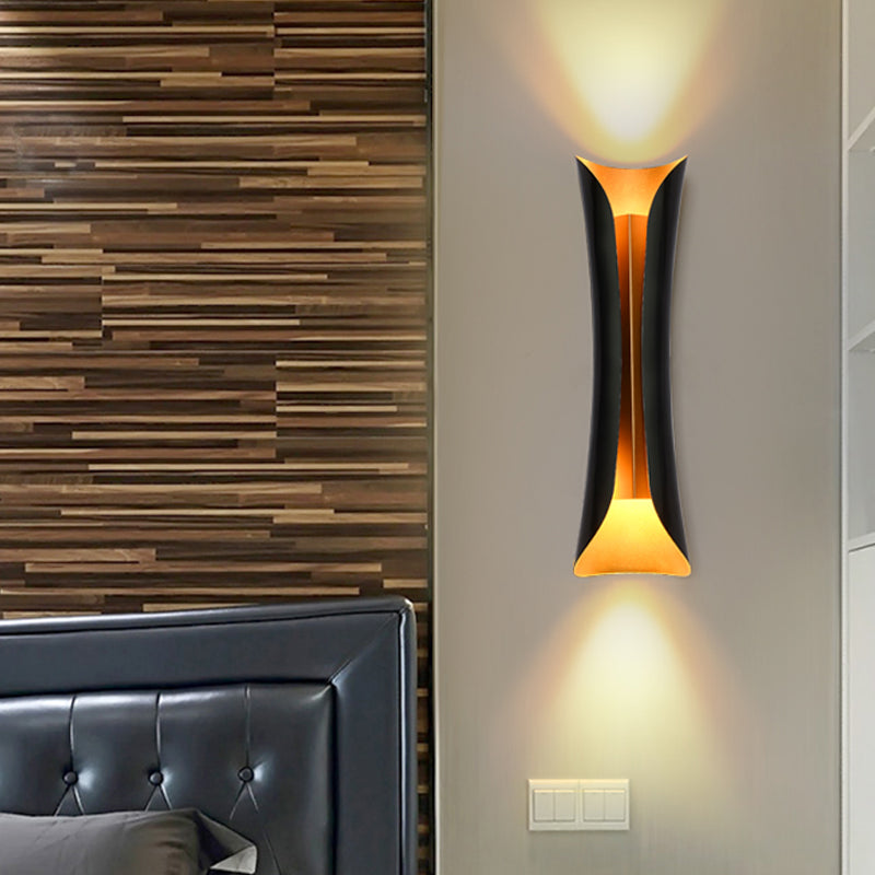 Modern Curl Wall Sconce | Black Metal Indoor Wall Light In 33, 53 and 76 Centimetre Lengths