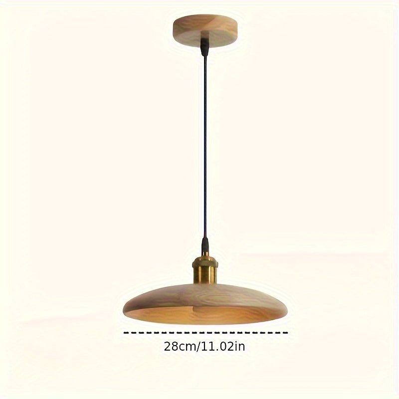 Modern Nordic Solid Wood Pendant Light | Scandinavian Ceiling Lamp In Walnut and Natural Wood