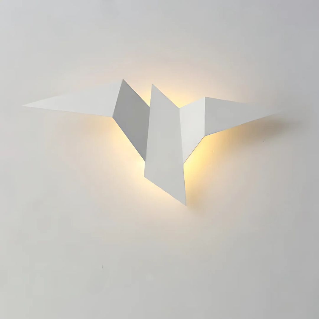 Origami Wall Lamp | Unique Modern Indoor LED Sconce In A Black, Gold or White Metal Finish