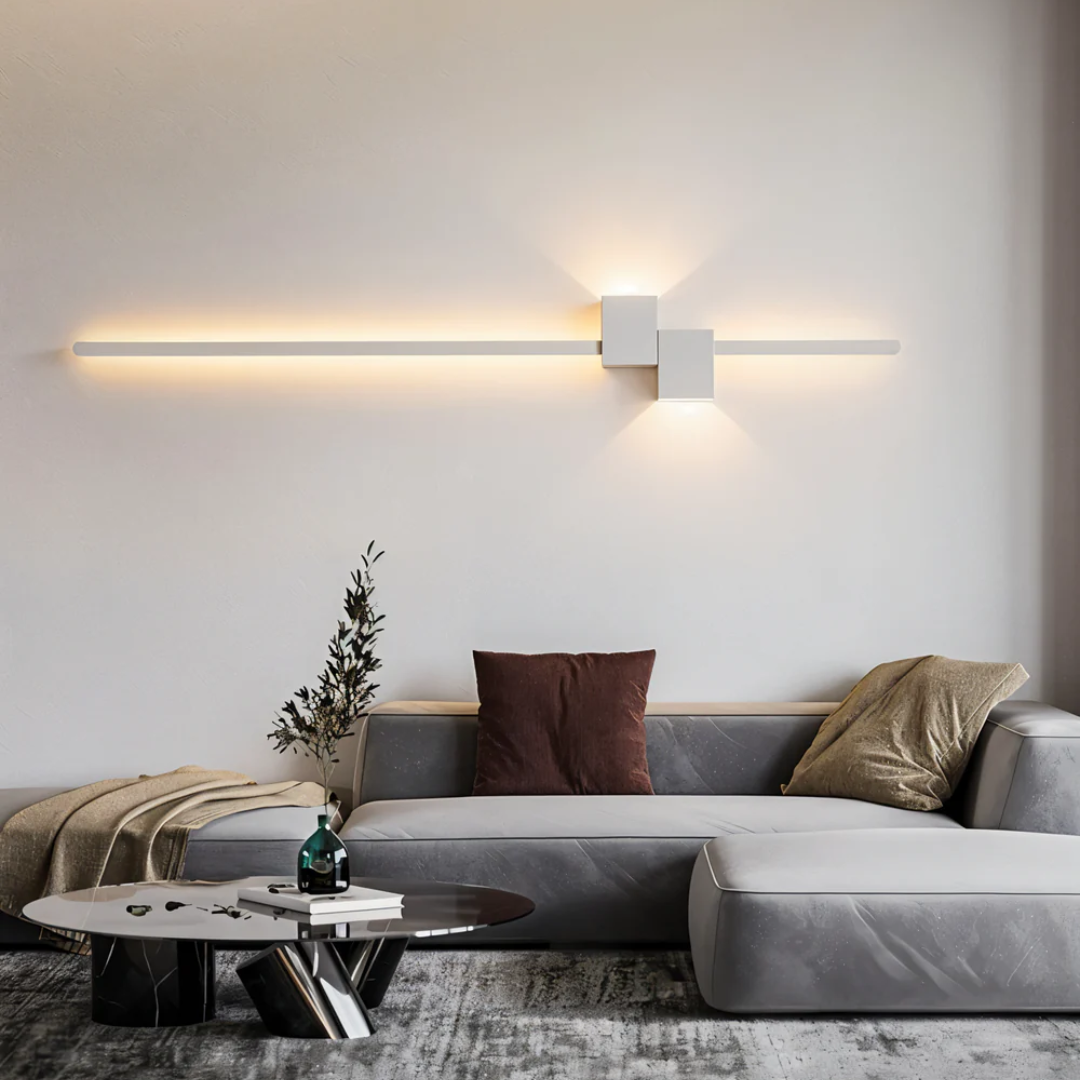 LED Wall Light | Modern Minimalist Indoor Bar Lamp In White, Black or Brushed Gold Finishes