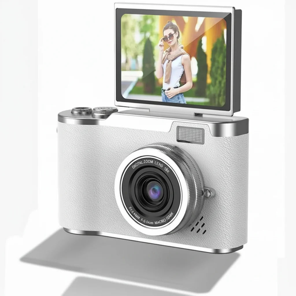 4K Digital Camera With Flip Screen | 48MP 8X Zoom Compact Vlogging Camera For Travel and Video