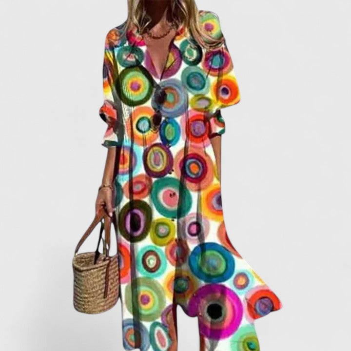 Paula Printed Boho Maxi Dress
