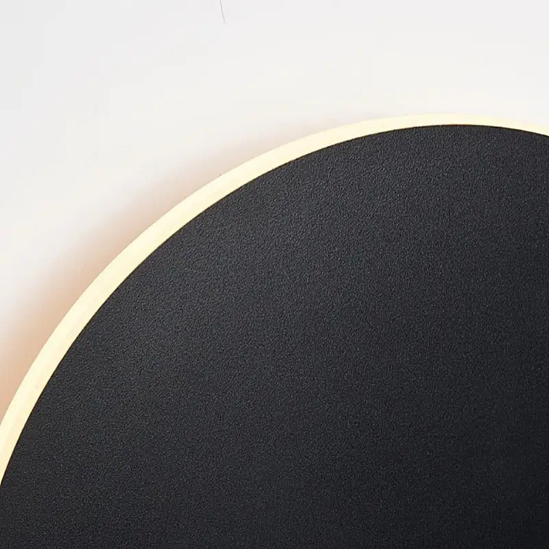 Minimalist Round LED Wall Light | Modern Nordic Iron Sconce In Three Painted Metal Finishes