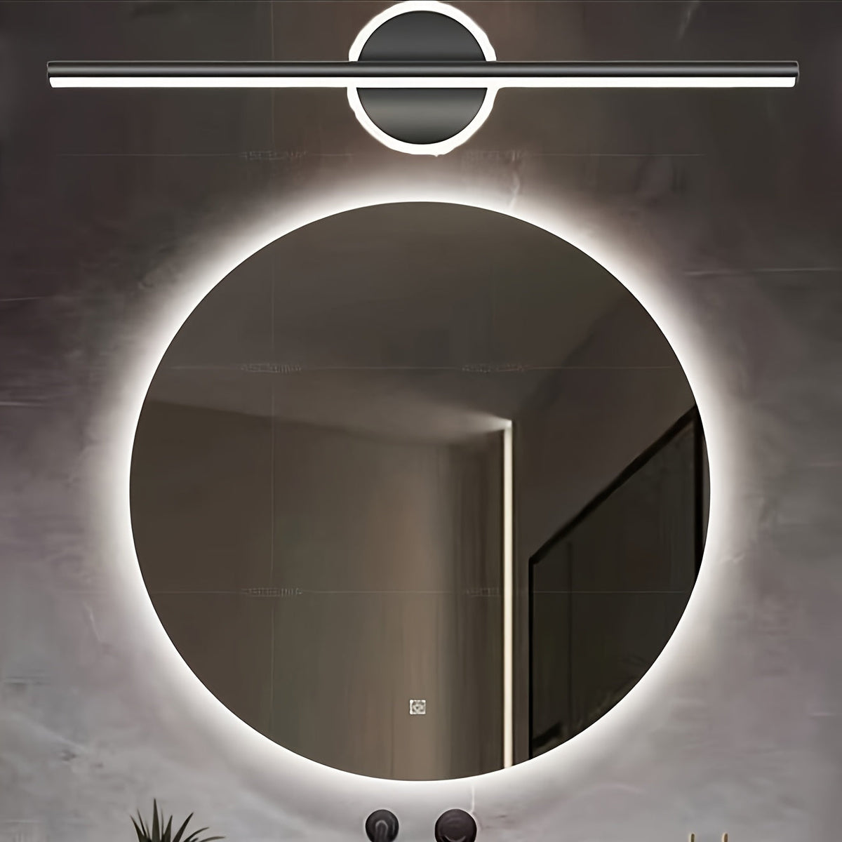 Luxe LED Mirror Wall Light | Minimalist Linear Wall Lamp In A Black or Gold Aluminium Finish