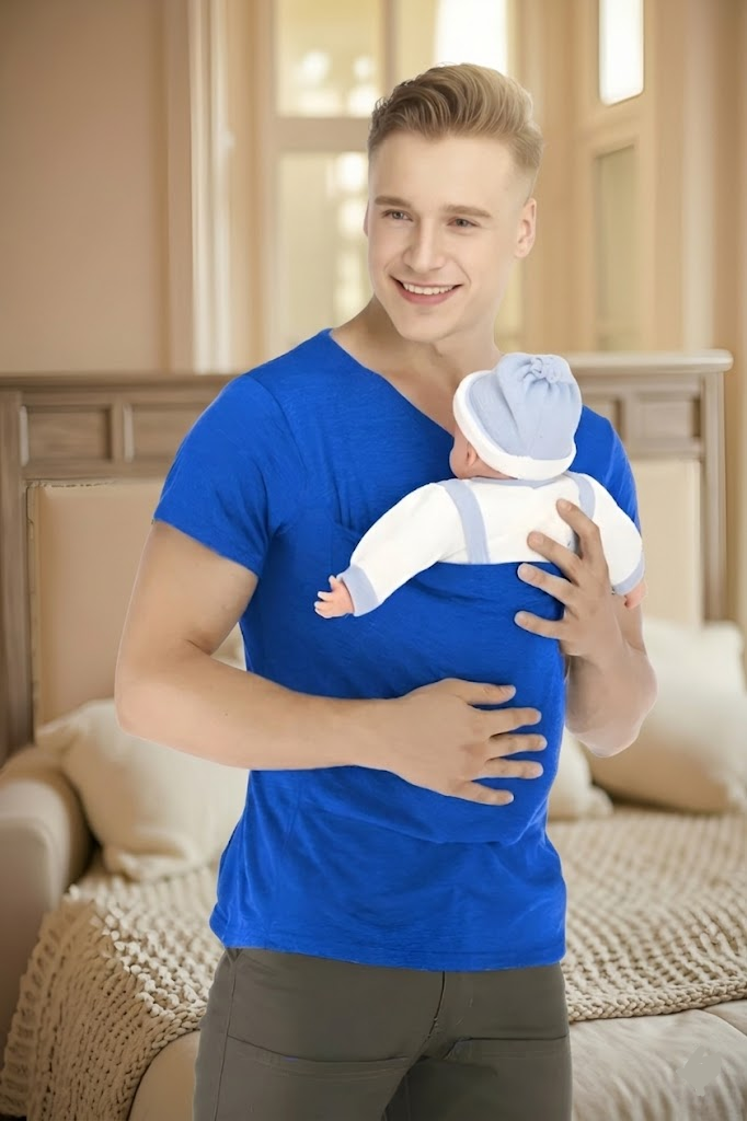 Hands Free Baby Carrier Tee | Shirt Style Wrap Carrier For Newborn and Infant Babywearing Use