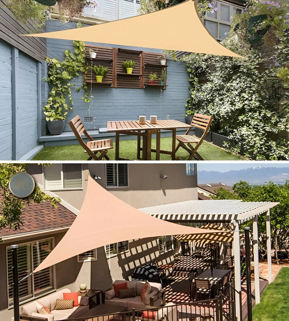 Shadewing Triangle Shade Sail | Waterproof UV Protection Canopy For Gardens, Decks and Patios
