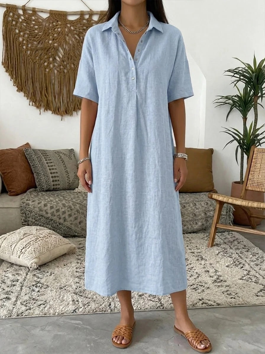 Calise Linen Shirt Dress