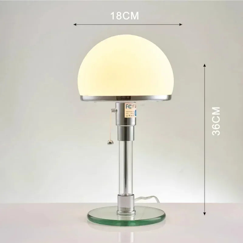Baumar Bauhaus Table Lamp | Designer Nordic Glass Lamp For Desks, Sideboards and Home Studies