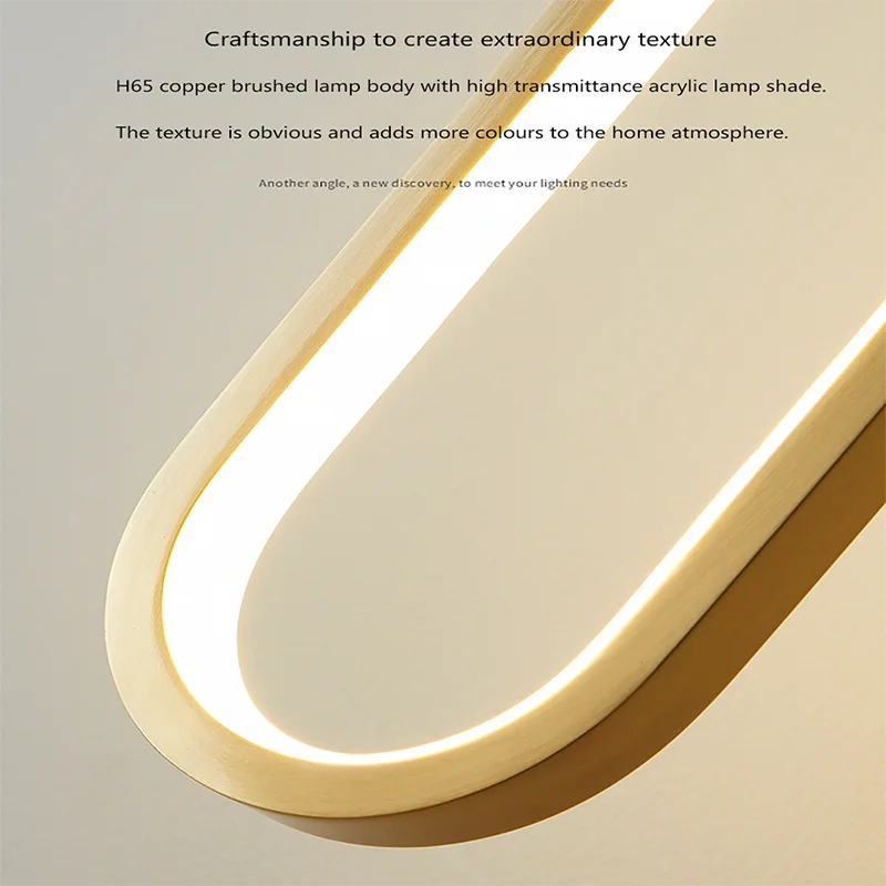 Modern Minimalist LED Pendant Light | Slim Oval Hanging Lamp In A Gold or Black Iron Finish
