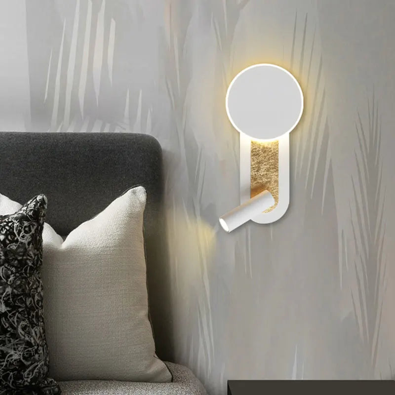 Ringspot Wall Light | Modern Nordic Dual LED Design With Ring Glow and Adjustable Spotlight