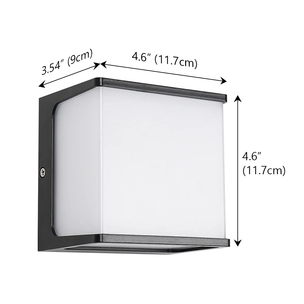 Quadris Outdoor Wall Light | Modern Cube Waterproof LED Fitting For Walls and Entrance Doors