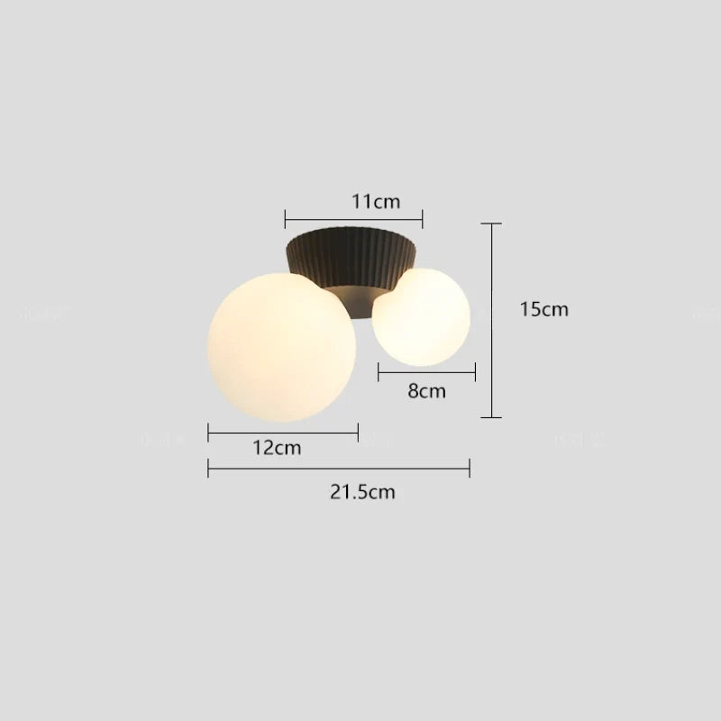 Belorra Ceiling Light | French Modern Double Globe Design In Four Soft Muted Shade Colours