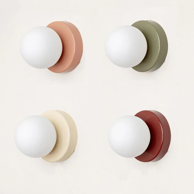 Macaron LED Wall Lamp | Modern Coloured Glass Sconce For Bedrooms, Kids Rooms and Landings