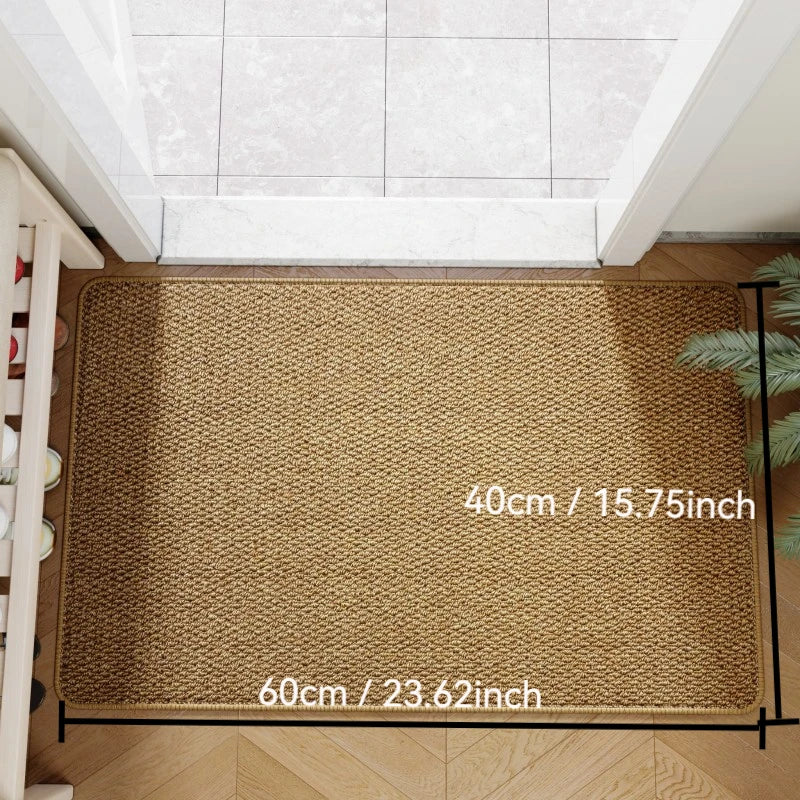 Faux Jute Outdoor Doormat | Natural Look Durable Entrance Rug For Porches and Front Doorways