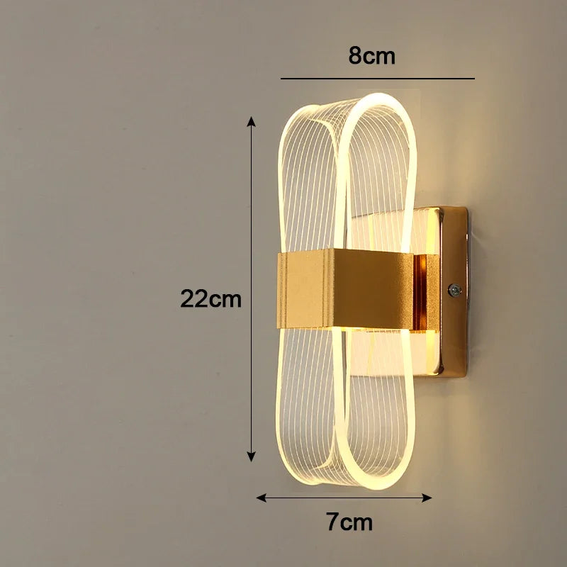 Nordic Luxury LED Wall Lamp | Modern Aluminium Decorative Light With A Warm White LED Output