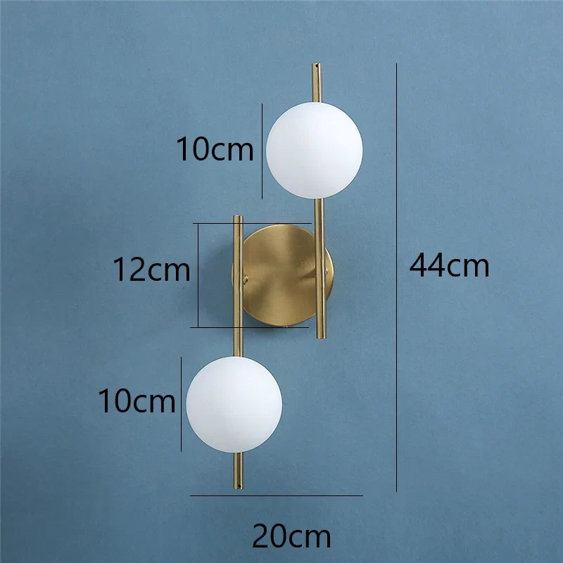 Goldara Wall Light | Modern Gold Globe Design In Single or Double Globe Configuration Options
