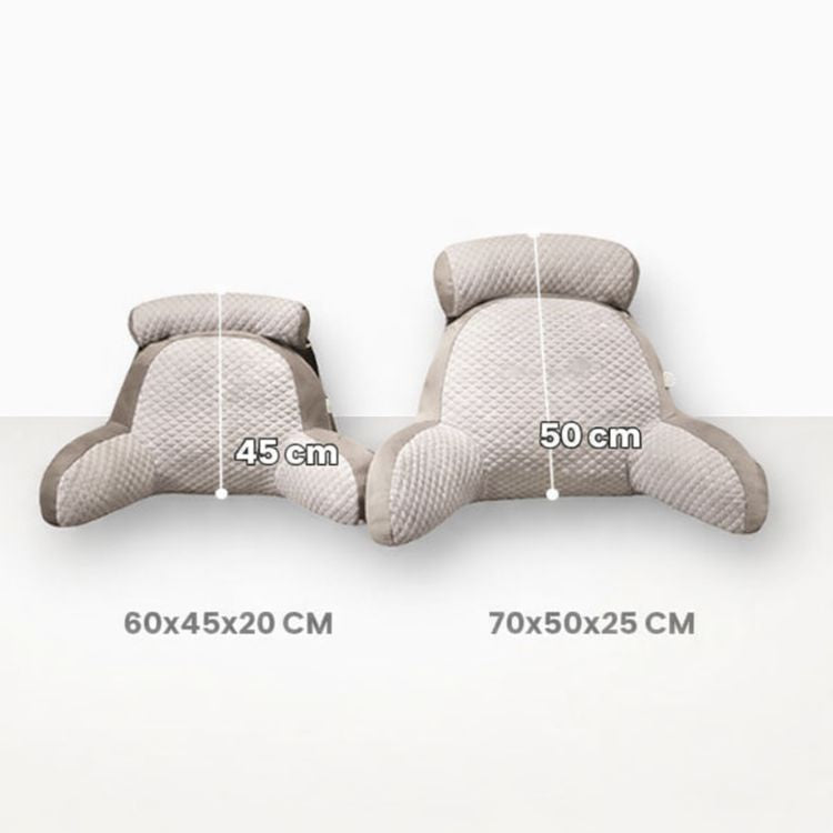 Posturest Ergonomic Reading Pillow | Lumbar Support Backrest With Arms For Bed, Couch and Floor