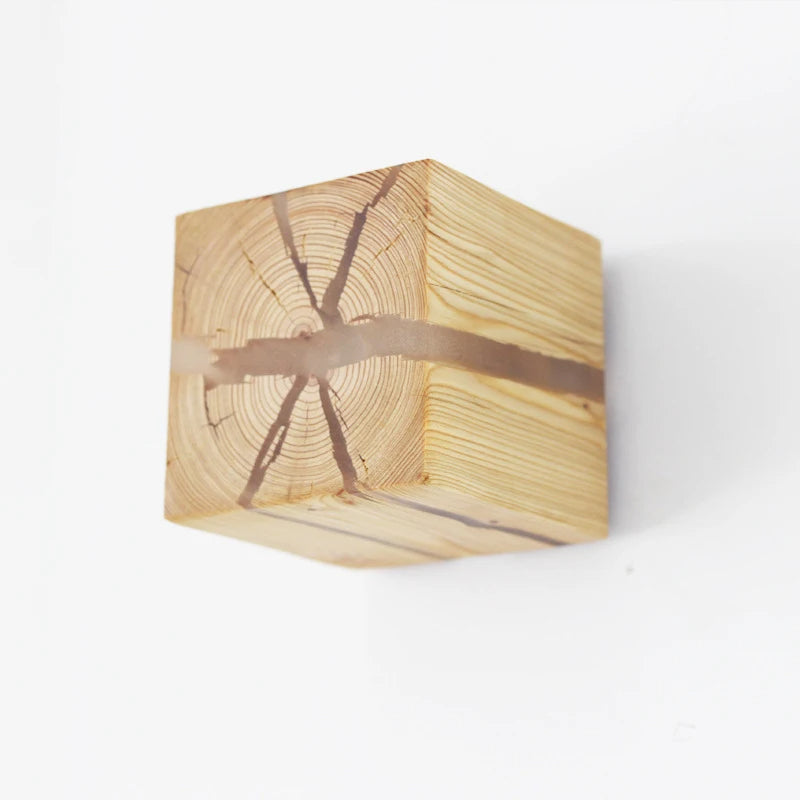 Grainlume Wall Light | Hand Carved Solid Wood And Resin Design With Plug or Table Lamp Option