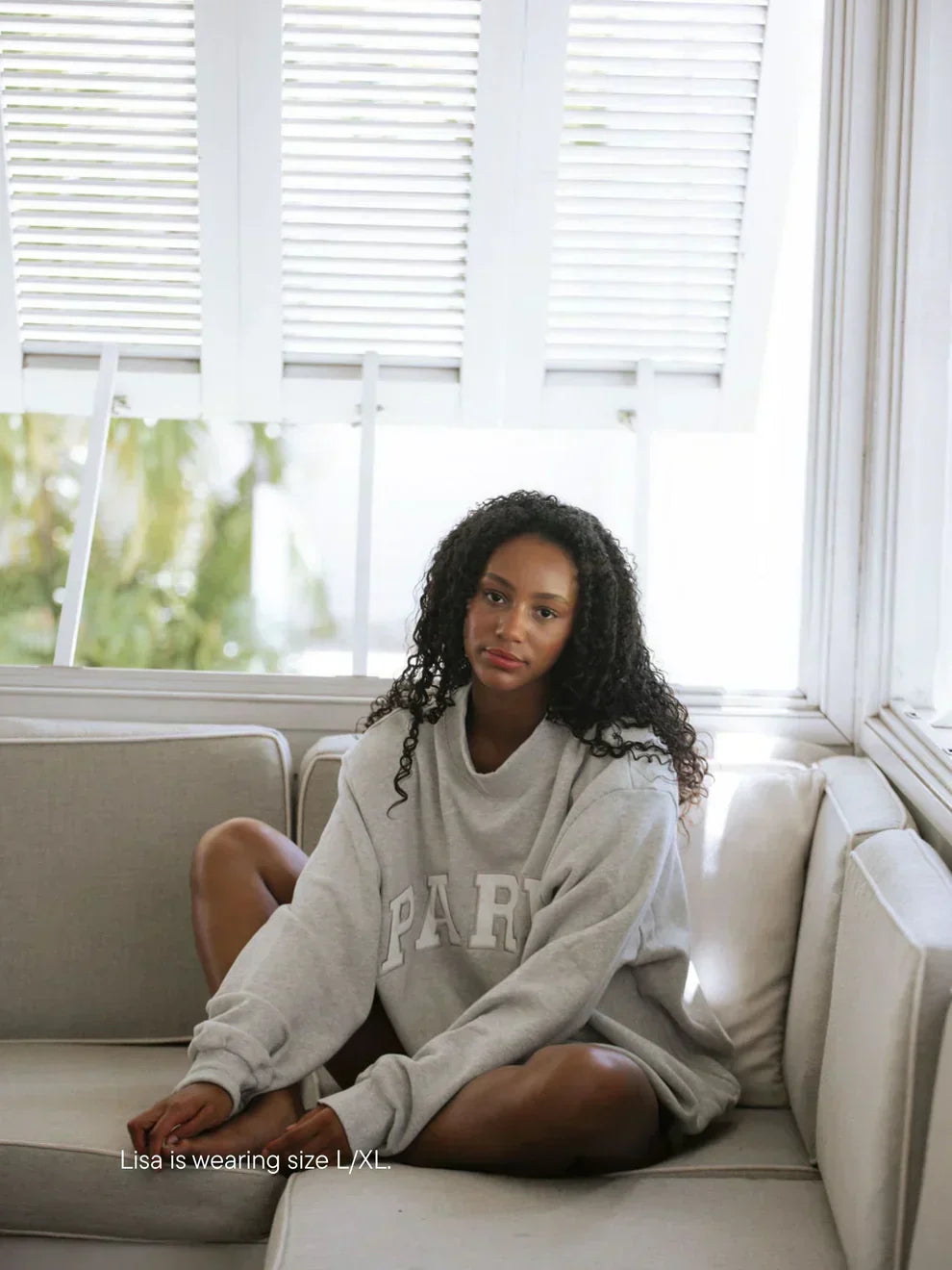 Varsity Oversized Sweatshirt Heather Grey