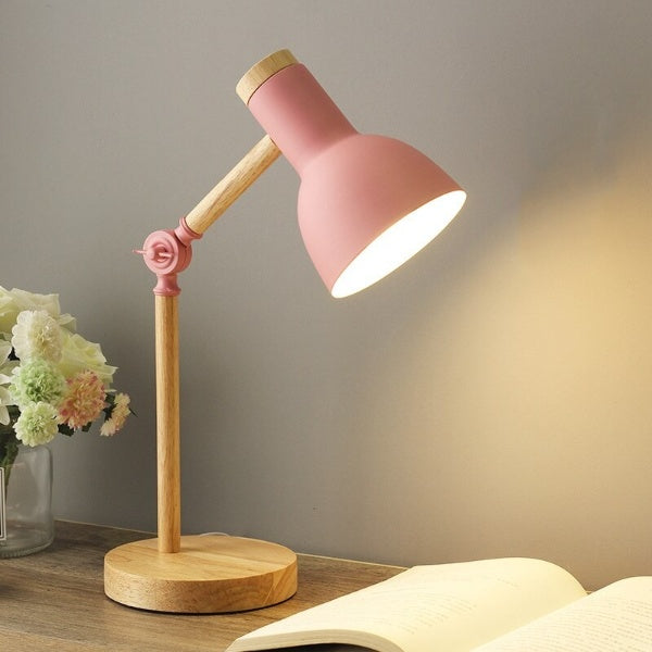 Nordic Wooden LED Desk Lamp | Scandinavian Minimalist Task Light For Study and Home Office Desks