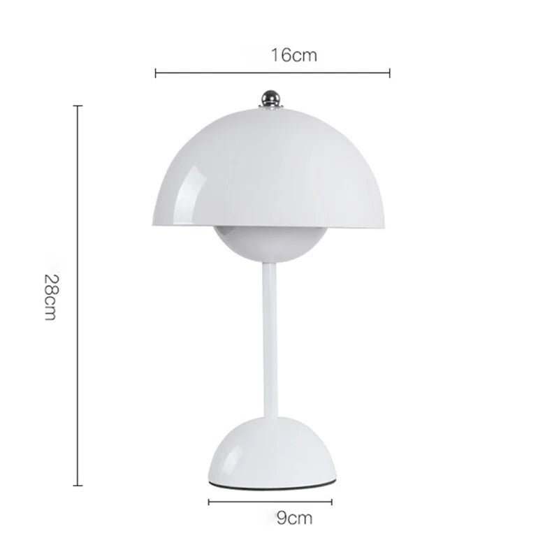Mushroom Pod LED Table Lamp | Rechargeable Touch Control Night Light In Eight Soft Colours