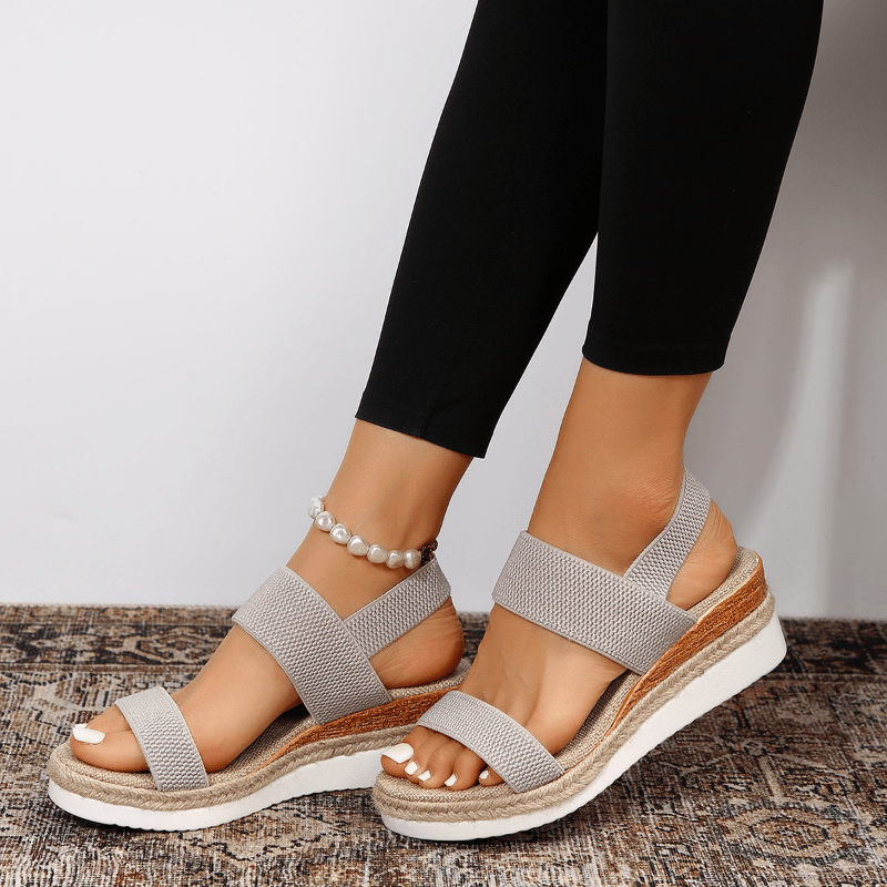 Monaco Stretch Strap Platform Sandals