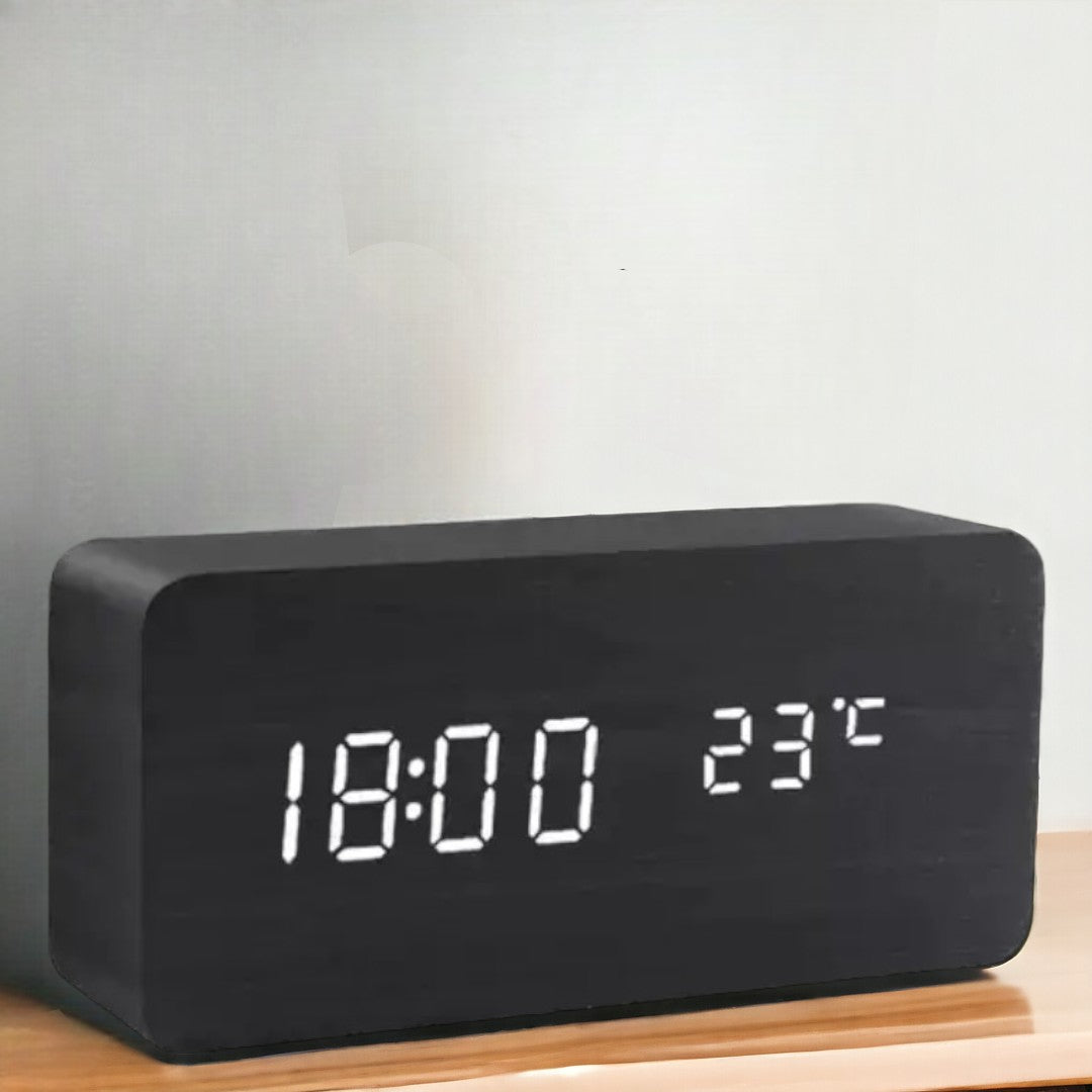 LED Smart Alarm Clock | Modern Wooden Design With Voice Control and A Digital LED Time Display