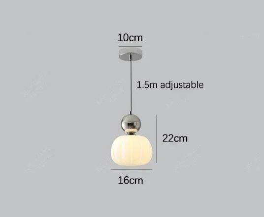 Nordic Pumpkin Pendant Light | Modern Ribbed LED Ceiling Lamp For Kitchens and Dining Areas