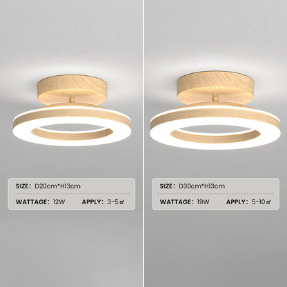 Acrylic Round LED Ceiling Light | Modern Hallway and Entrance Ceiling Fixture In Two Sizes