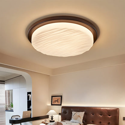 Art Deco LED Ceiling Light | Vintage Sculpted Glass Flush Mount In Three Different Shade Sizes