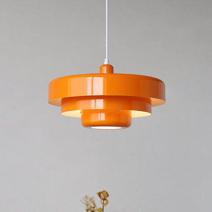 Nordic Vintage Layered Pendant Lamp | Modern Retro Hanging Light In Three Shade Colourways
