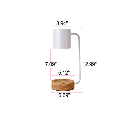 Japanese Minimalist Candle Warmer Lamp | Wooden Base Dimmable Wax Melter With Timer Control