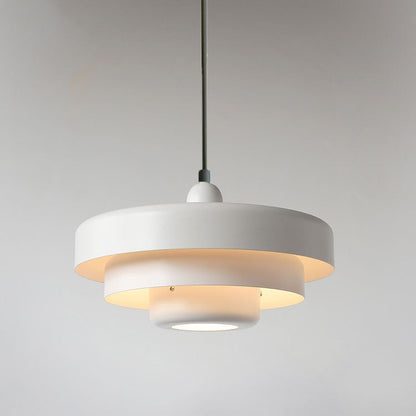 Nordic Vintage Layered Pendant Lamp | Modern Retro Hanging Light In Three Shade Colourways