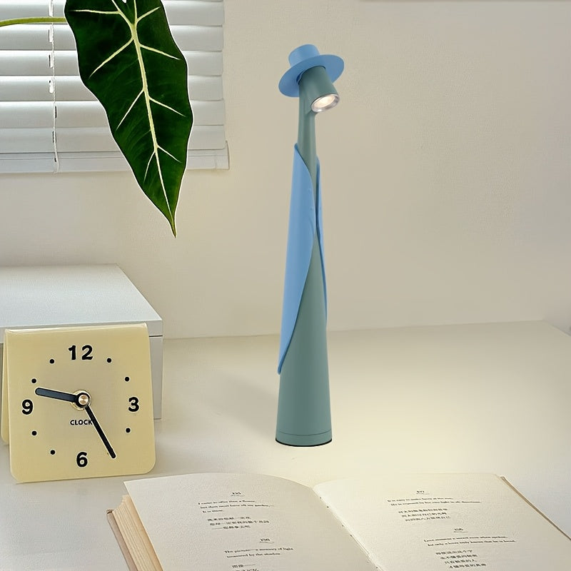 Rechargeable LED Hat Lamp | Creative Touch Desk Light For Bedsides, Shelves and Windowsills