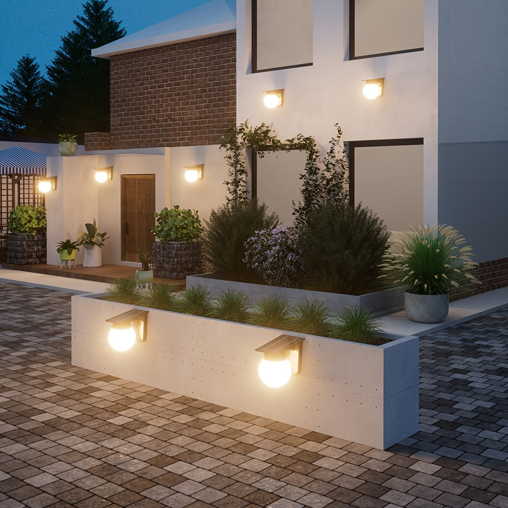 Solar Globe LED Wall Light | Dimmable Outdoor Globe Lamp With No Wiring Or Mains Supply Required