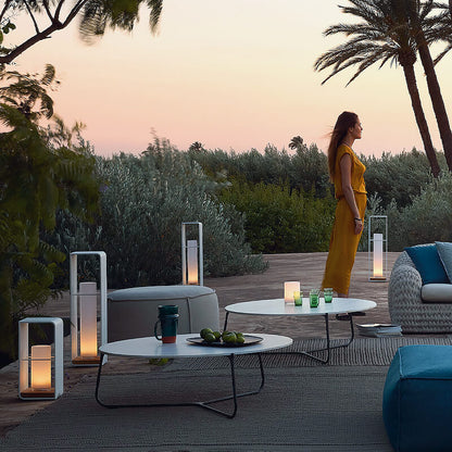 Modern Square Outdoor LED Light | Minimalist Waterproof Solar Powered Landscape Garden Fixture