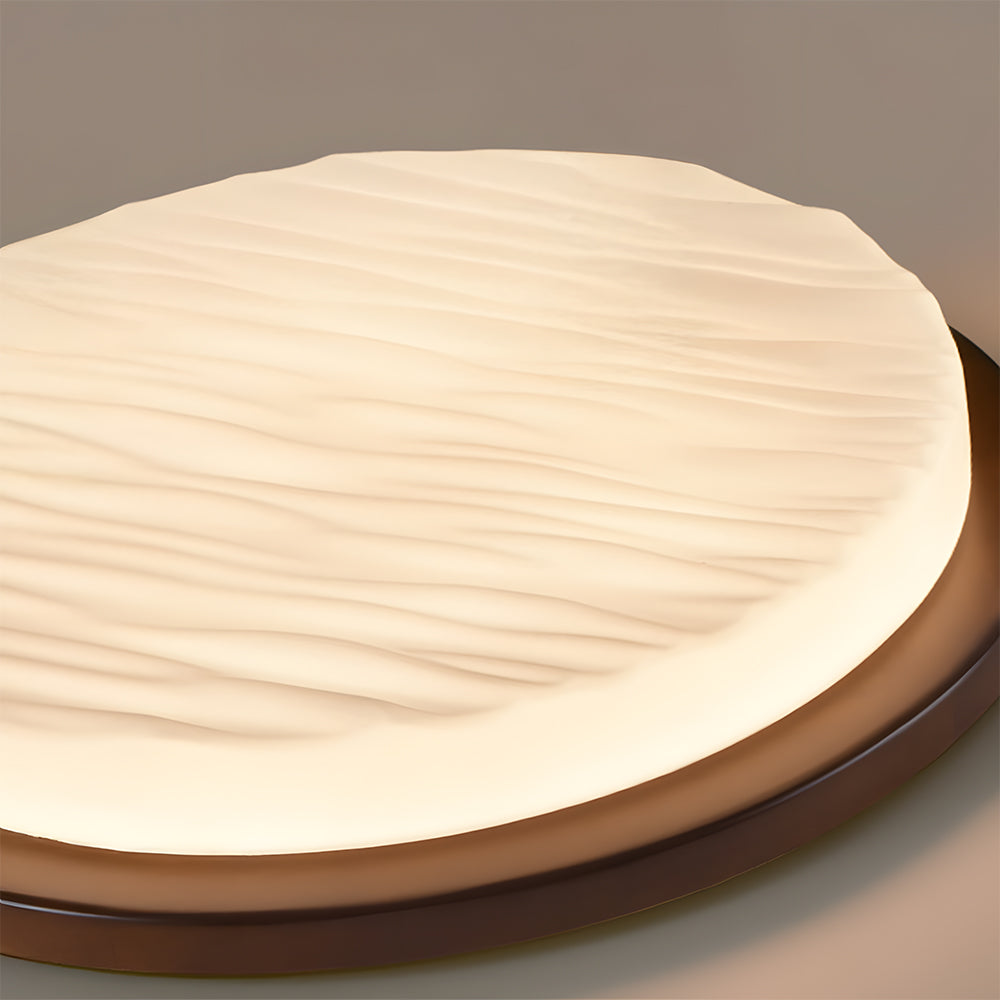 Art Deco LED Ceiling Light | Vintage Sculpted Glass Flush Mount In Three Different Shade Sizes