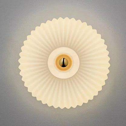 Nordic Vintage Glass Wall Sconce | Striped Round Disc Light For Hallways and Bedroom Walls