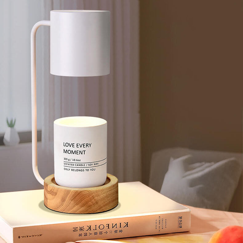 Japanese Minimalist Table Lamp | Wood and Metal Design For Bedsides, Studies and Console Tables