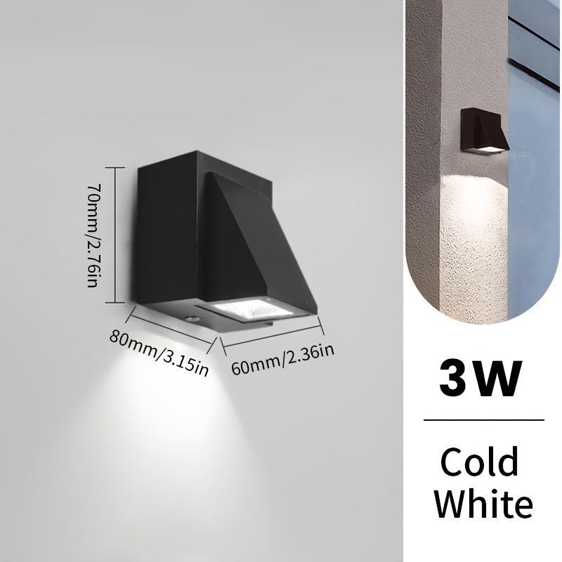 Modern LED Outdoor Wall Light | 3W and 6W Waterproof Decorative Wall Fixture For Garden Walls