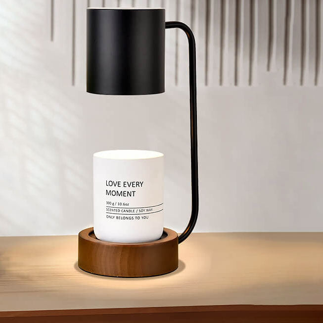 Japanese Minimalist Table Lamp | Wood and Metal Design For Bedsides, Studies and Console Tables