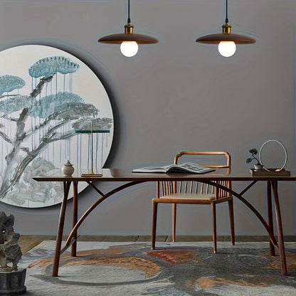 Modern Nordic Solid Wood Pendant Light | Scandinavian Ceiling Lamp In Walnut and Natural Wood