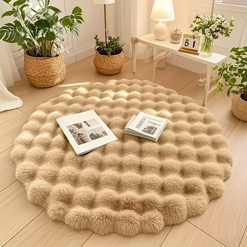 Cloud Comfort Round Bubble Rug | Soft Fluffy Circle Carpet For Bedrooms and Kids Nurseries