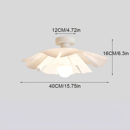 Rose Petal Ceiling Light | Modern Semi Flush Sculpted Flower Design In Three Different Sizes