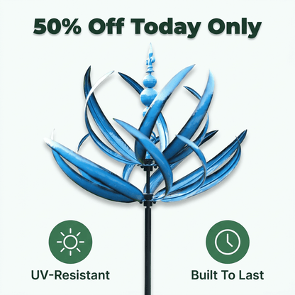 Decorative Garden Wind Spinner | Weather Resistant Kinetic Metal Yard Decor For Lawns and Patios