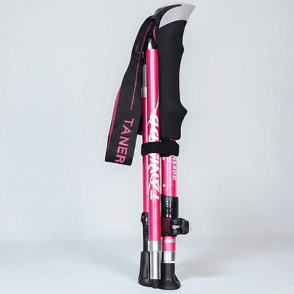 Foldable Telescopic Trekking Poles | Adjustable Hiking Support Sticks For Trails and Backpacking