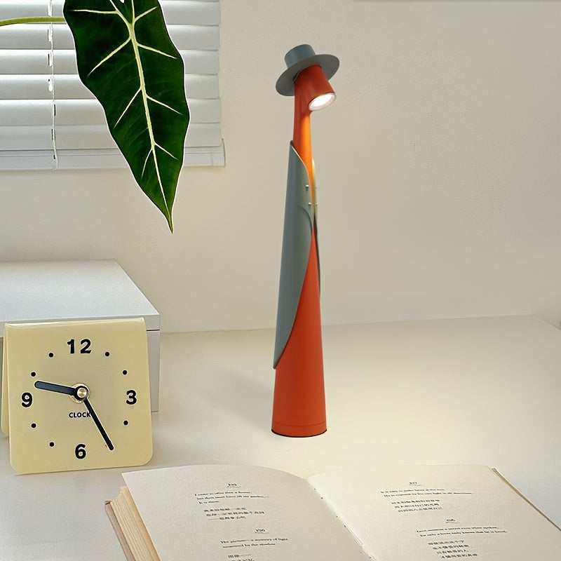 Rechargeable LED Hat Lamp | Creative Touch Desk Light For Bedsides, Shelves and Windowsills